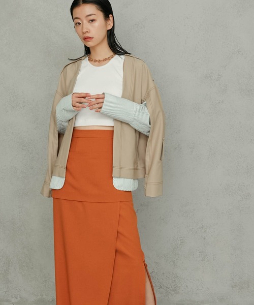 Maisones.(メゾネス)の「Muti-way Layered Trench Coat | Multi-way レイヤードトレンチ(トレンチコート・レディース・ネイビー/ベージュ・2/1)」の21枚目の写真