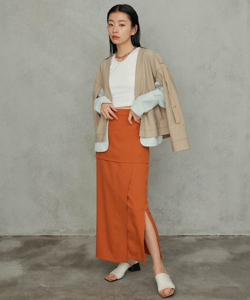Maisones.(メゾネス)の「Muti-way Layered Trench Coat | Multi-way レイヤードトレンチ(トレンチコート・レディース・ネイビー/ベージュ・2/1)」の10枚目の写真