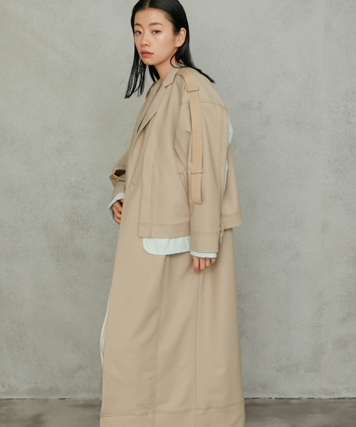 セール】Muti-way Layered Trench Coat | Multi-way レイヤード