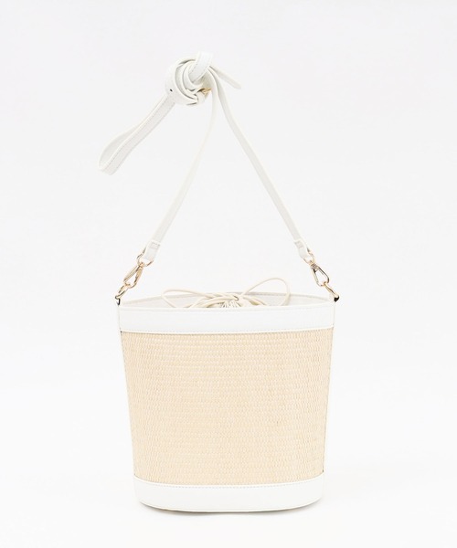 SMIR NASLI（サミールナスリ）の「ビスキー無地バケットショルダーバッグ（ショルダーバッグ・レディース・ブラウン/ホワイト/ブラック・9）」の6枚目の写真