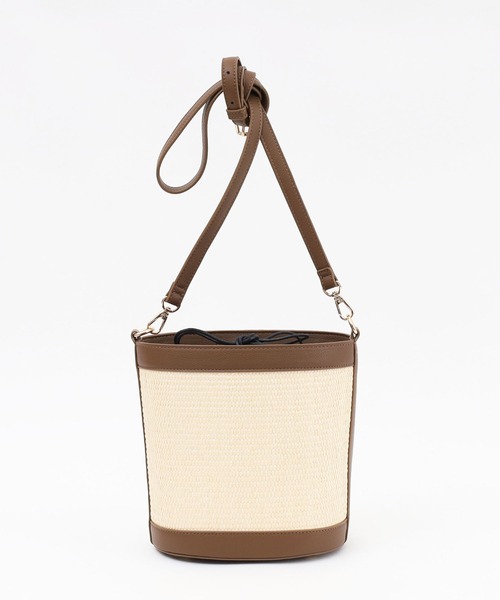 SMIR NASLI（サミールナスリ）の「ビスキー無地バケットショルダーバッグ（ショルダーバッグ・レディース・ブラウン/ホワイト/ブラック・9）」の17枚目の写真