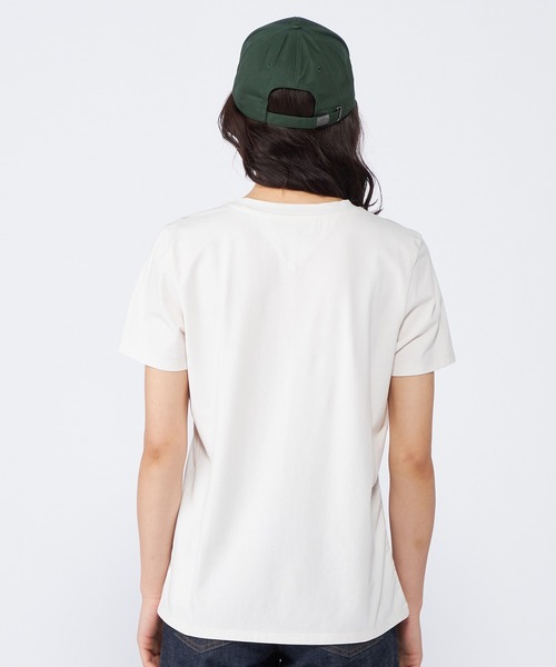 TOMMY HILFIGER(トミーヒルフィガー)の「【オンライン限定】ミニマルロゴTシャツ(Tシャツ/カットソー・レディース・アイボリー/ブルー/ネイビー/ライトグリーン・MEDIUM/SMALL/X-SMALL)」の8枚目の写真