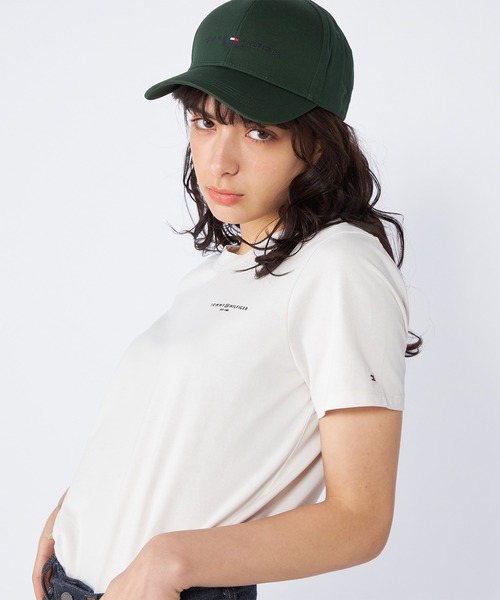 TOMMY HILFIGER(トミーヒルフィガー)の「【オンライン限定】ミニマルロゴTシャツ(Tシャツ/カットソー・レディース・アイボリー/ブルー/ネイビー/ライトグリーン・MEDIUM/SMALL/X-SMALL)」の5枚目の写真