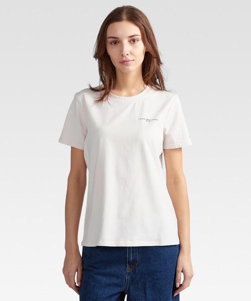 TOMMY HILFIGER(トミーヒルフィガー)の「【オンライン限定】ミニマルロゴTシャツ(Tシャツ/カットソー・レディース・アイボリー/ブルー/ネイビー/ライトグリーン・MEDIUM/SMALL/X-SMALL)」の16枚目の写真