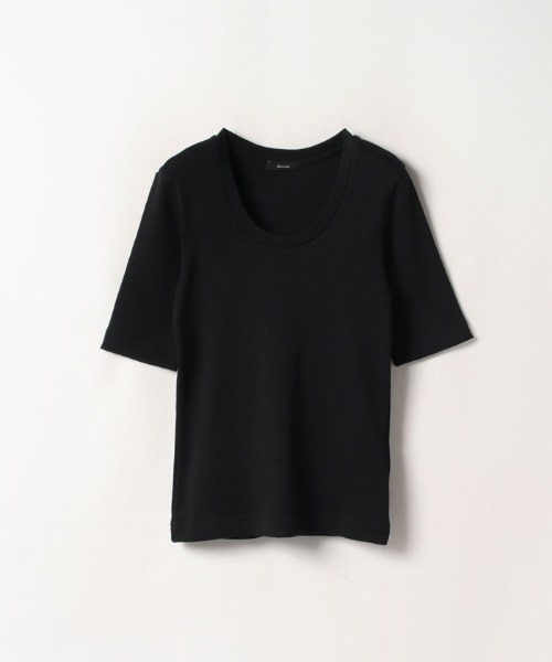 allureville（アルアバイル）の「ディープUネックRIBプルオーバー（Tシャツ/カットソー・レディース・ホワイト/グリーン/ブラック/カーキ・2）」の3枚目の写真