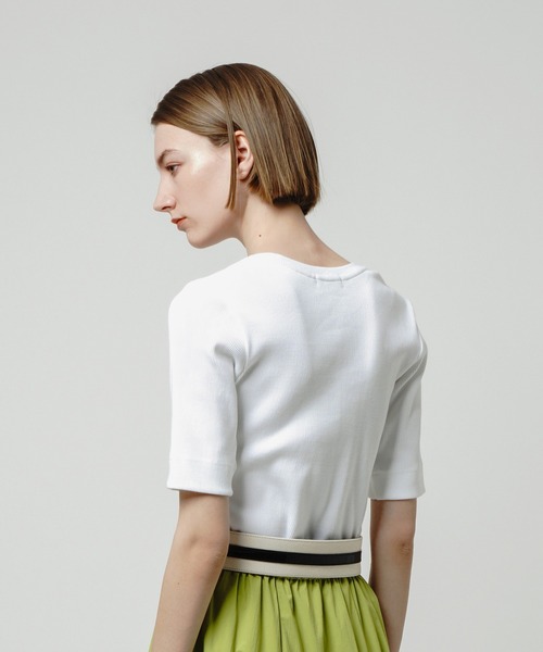 【セール】ディープUネックRIBプルオーバー(Tシャツ/カットソー)|allureville(アルアバイル) 【セール】ディープUネックRIBプルオーバー(Tシャツ/カットソー)|allureville(アルアバイル)