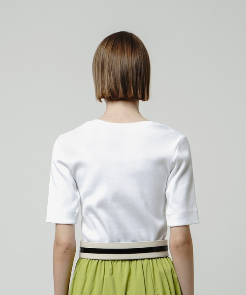 【セール】ディープUネックRIBプルオーバー(Tシャツ/カットソー)|allureville(アルアバイル) 【セール】ディープUネックRIBプルオーバー(Tシャツ/カットソー)|allureville(アルアバイル)