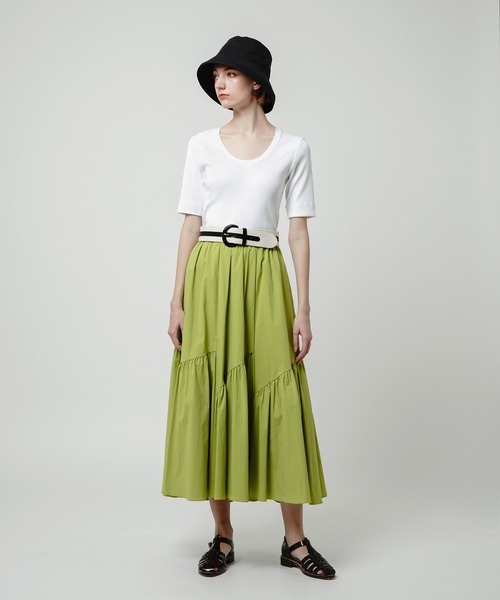 【セール】ディープUネックRIBプルオーバー(Tシャツ/カットソー)|allureville(アルアバイル) 【セール】ディープUネックRIBプルオーバー(Tシャツ/カットソー)|allureville(アルアバイル)