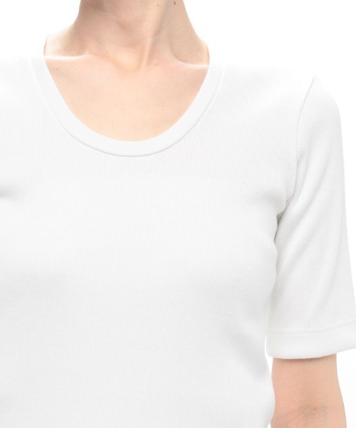 【セール】ディープUネックRIBプルオーバー(Tシャツ/カットソー)|allureville(アルアバイル) 【セール】ディープUネックRIBプルオーバー(Tシャツ/カットソー)|allureville(アルアバイル)