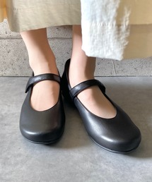 blanc/bleu（ブランブルー）の「【3E/日本製/本革/軽量/227g】ベルト付きパンプス（パンプス）」