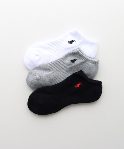 POLO RALPH LAUREN(ポロ ラルフ ローレン)の「【3足セット】POLO RALPH LAUREN レディース 足底パイル アーチサポート ワンポイント スニーカーソックス 93246912(ソックス/靴下・レディース・ブラック/マルチ/ホワイト/その他5/その他4・23-25cm)」の5枚目の写真
