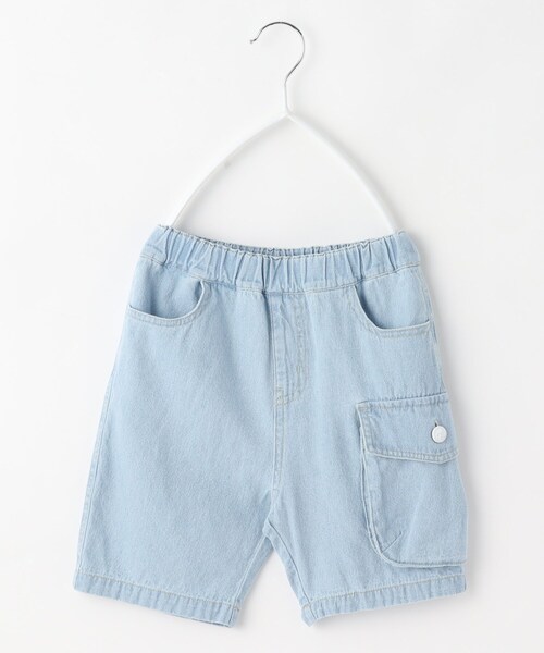 THE SHOP TK (ザ ショップ ティーケー )の「◆【110-150】デニムハーフパンツ(デニムパンツ・キッズ・サックスブルー/ネイビー・11/12/13/14/15 )」の1枚目の写真