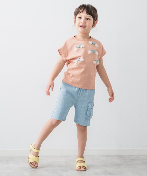 THE SHOP TK (ザ ショップ ティーケー )の「◆【110-150】デニムハーフパンツ(デニムパンツ・キッズ・サックスブルー/ネイビー・11/12/13/14/15 )」の6枚目の写真