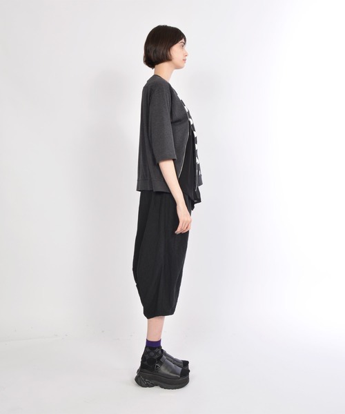 gomme（ゴム）の「フレンチリネン　ニードルパンツ（その他パンツ・レディース・ブルー/ブラック/キナリ・MEDIUM）」の15枚目の写真