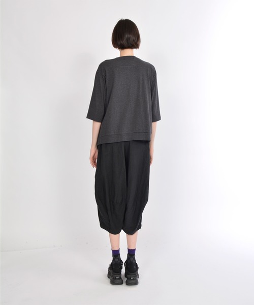 gomme（ゴム）の「フレンチリネン　ニードルパンツ（その他パンツ・レディース・ブルー/ブラック/キナリ・MEDIUM）」の16枚目の写真