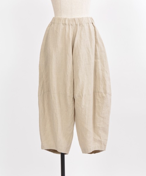 gomme（ゴム）の「フレンチリネン　ニードルパンツ（その他パンツ・レディース・ブルー/ブラック/キナリ・MEDIUM）」の19枚目の写真