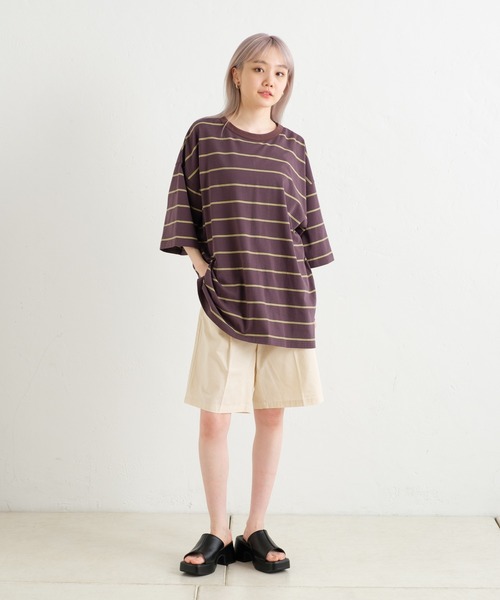 WHIMSIC（ウィムジック）の「【UNISEX】マルチボーダーTシャツ（T