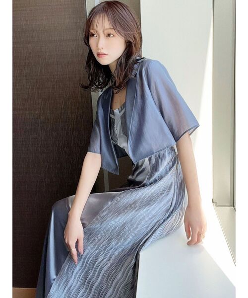 RESEXXY（リゼクシー）の「シアーテーラードジャケット【セットアップ着用可能】（テーラードジャケット・レディース・ブラック/ブルー/イエロー・FREE）」の13枚目の写真