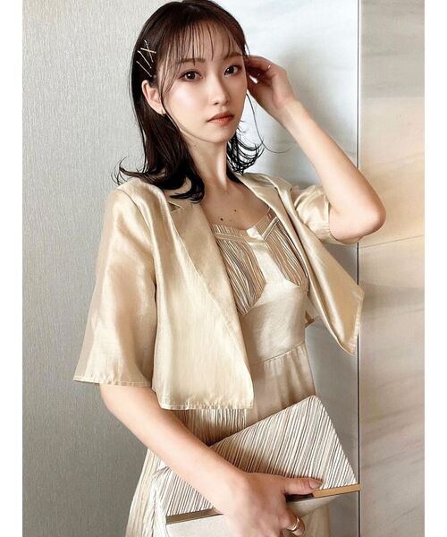 RESEXXY（リゼクシー）の「シアーテーラードジャケット【セットアップ着用可能】（テーラードジャケット・レディース・ブラック/ブルー/イエロー・FREE）」の19枚目の写真