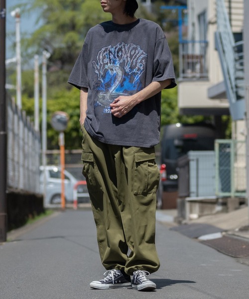 JOHN'S CLOSET（ジョンズクローゼット）の「【13】ストーンウォッシュ ハードグラフィックプリント BIG Tシャツ（Tシャツ/カットソー・メンズ・ブラック系その他/ブラック系その他2・LARGE/MEDIUM）」の3枚目の写真