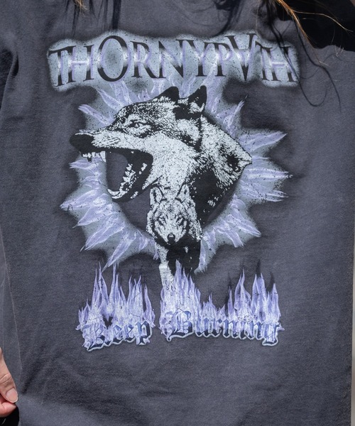 JOHN'S CLOSET（ジョンズクローゼット）の「【13】ストーンウォッシュ ハードグラフィックプリント BIG Tシャツ（Tシャツ/カットソー・メンズ・ブラック系その他/ブラック系その他2・LARGE/MEDIUM）」の4枚目の写真