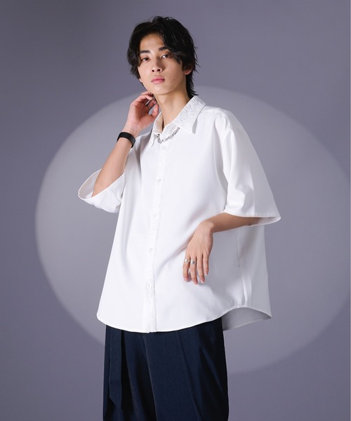 【新品未使用】 ETRO ジャガード クレリックシャツ イタリア製 ライトブルー Ellno Loset（エルノロゼット）の「ジャガードクレリックシャツ