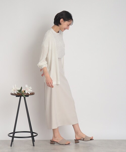 DRESKIP(ドレスキップ)の「◆冷房対策にも!麻タッチ ショ-ルカーディガン(カーディガン/ボレロ・レディース・ライトグレー/ブラック/オフホワイト/オレンジ・02/03/04)」の22枚目の写真