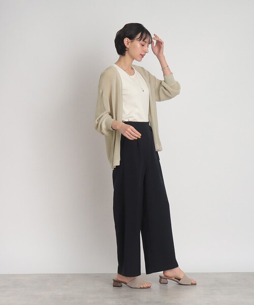 DRESKIP(ドレスキップ)の「◆冷房対策にも!麻タッチ ショ-ルカーディガン(カーディガン/ボレロ・レディース・ライトグレー/ブラック/オフホワイト/オレンジ・02/03/04)」の18枚目の写真