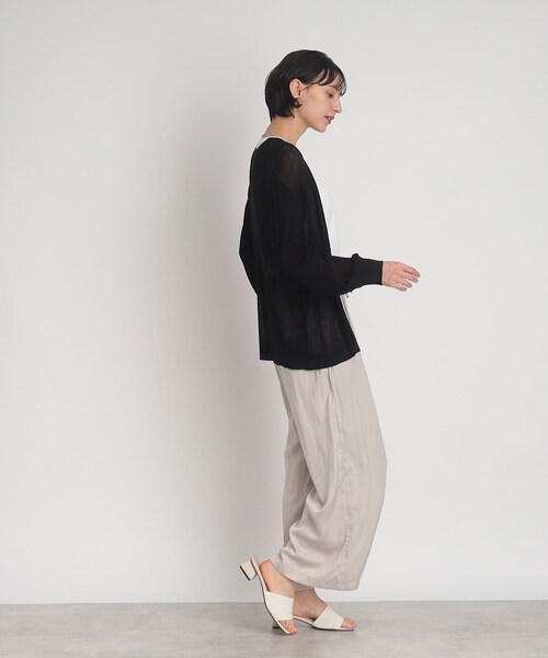 DRESKIP(ドレスキップ)の「◆冷房対策にも!麻タッチ ショ-ルカーディガン(カーディガン/ボレロ・レディース・ライトグレー/ブラック/オフホワイト/オレンジ・02/03/04)」の14枚目の写真