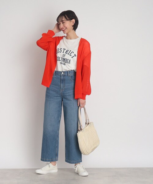 DRESKIP(ドレスキップ)の「◆冷房対策にも!麻タッチ ショ-ルカーディガン(カーディガン/ボレロ・レディース・ライトグレー/ブラック/オフホワイト/オレンジ・02/03/04)」の11枚目の写真