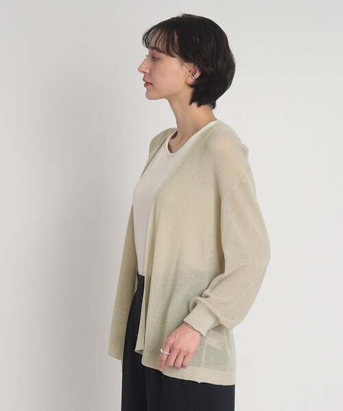DRESKIP(ドレスキップ)の「◆冷房対策にも!麻タッチ ショ-ルカーディガン(カーディガン/ボレロ・レディース・ライトグレー/ブラック/オフホワイト/オレンジ・02/03/04)」の21枚目の写真