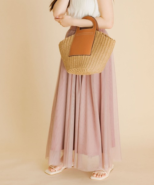 HEYUMM(ヘユム)の「ソフトチュールイージースカート(スカート・レディース・ブラック/ライトピンク/ライトベージュ・SMALL/MEDIUM)」の12枚目の写真