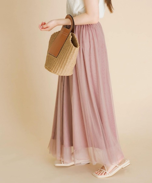 HEYUMM(ヘユム)の「ソフトチュールイージースカート(スカート・レディース・ブラック/ライトピンク/ライトベージュ・SMALL/MEDIUM)」の13枚目の写真