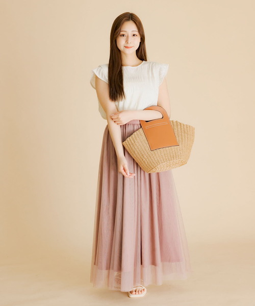 HEYUMM(ヘユム)の「ソフトチュールイージースカート(スカート・レディース・ブラック/ライトピンク/ライトベージュ・SMALL/MEDIUM)」の14枚目の写真