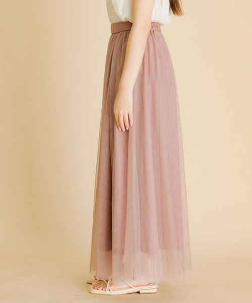 HEYUMM(ヘユム)の「ソフトチュールイージースカート(スカート・レディース・ブラック/ライトピンク/ライトベージュ・SMALL/MEDIUM)」の17枚目の写真