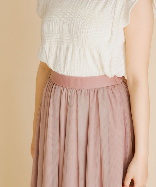 HEYUMM(ヘユム)の「ソフトチュールイージースカート(スカート・レディース・ブラック/ライトピンク/ライトベージュ・SMALL/MEDIUM)」の19枚目の写真