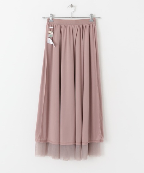 HEYUMM(ヘユム)の「ソフトチュールイージースカート(スカート・レディース・ブラック/ライトピンク/ライトベージュ・SMALL/MEDIUM)」の7枚目の写真