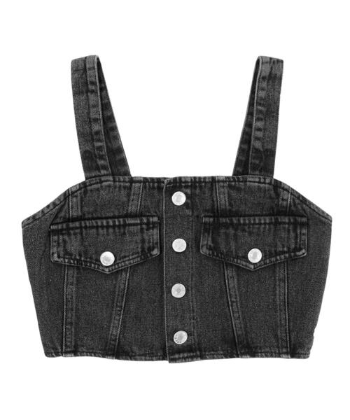 Figments(フィグメンツ)の「デニムビスチェ(ベスト・レディース・ブラック/ブルー・FREE)」の9枚目の写真
