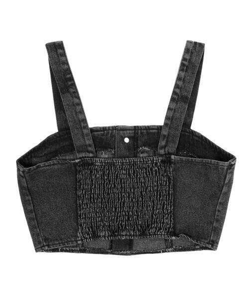 Figments(フィグメンツ)の「デニムビスチェ(ベスト・レディース・ブラック/ブルー・FREE)」の10枚目の写真