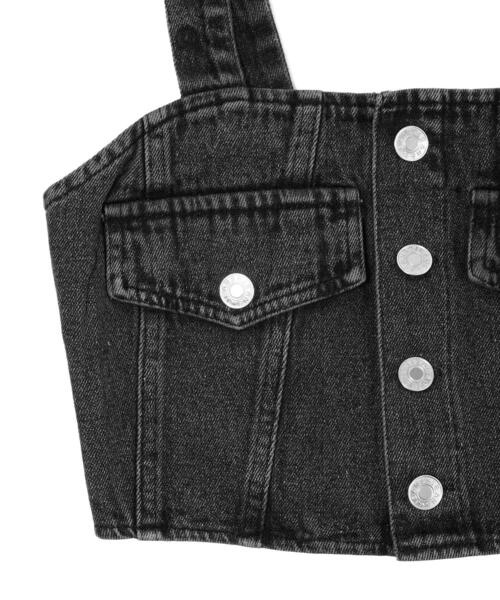 Figments(フィグメンツ)の「デニムビスチェ(ベスト・レディース・ブラック/ブルー・FREE)」の11枚目の写真