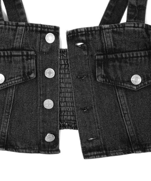 Figments(フィグメンツ)の「デニムビスチェ(ベスト・レディース・ブラック/ブルー・FREE)」の12枚目の写真