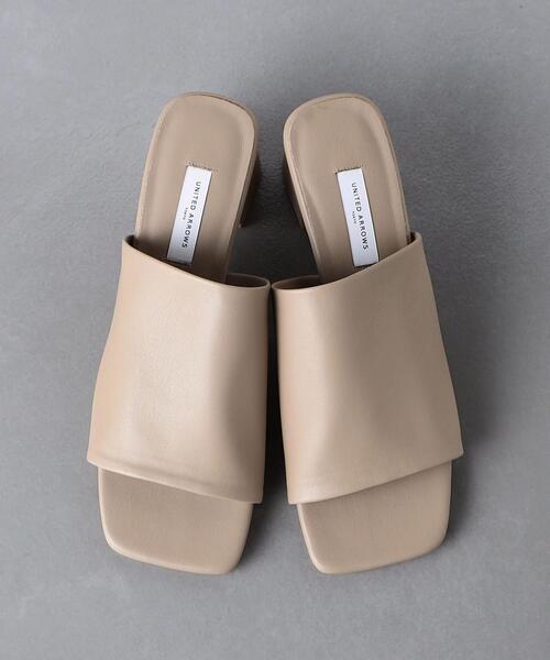 UNITED ARROWS（ユナイテッドアローズ）の「ワイドスクエア ミュール（サンダル・レディース・ホワイト/ブラック/ブラウン・38/35/36/37）」の6枚目の写真