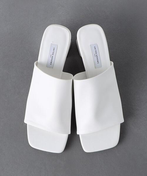 ユナイテッドアローズ　ラインホワイトミュール　38 2ライン ミュールサンダル 25S（サンダル）｜UNITED ARROWS