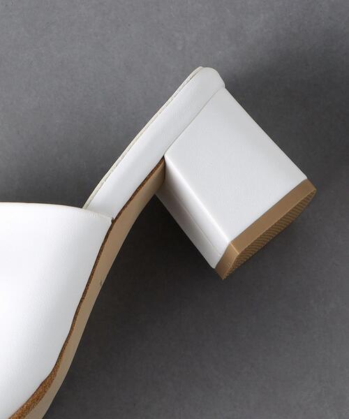 UNITED ARROWS（ユナイテッドアローズ）の「ワイドスクエア ミュール（サンダル・レディース・ホワイト/ブラック/ブラウン・38/35/36/37）」の9枚目の写真