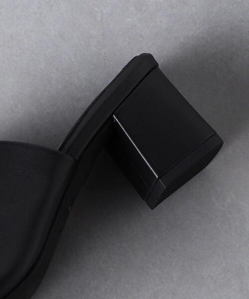 UNITED ARROWS ワイドスクエア ミュール　37ブラック ワイドスクエア ミュール