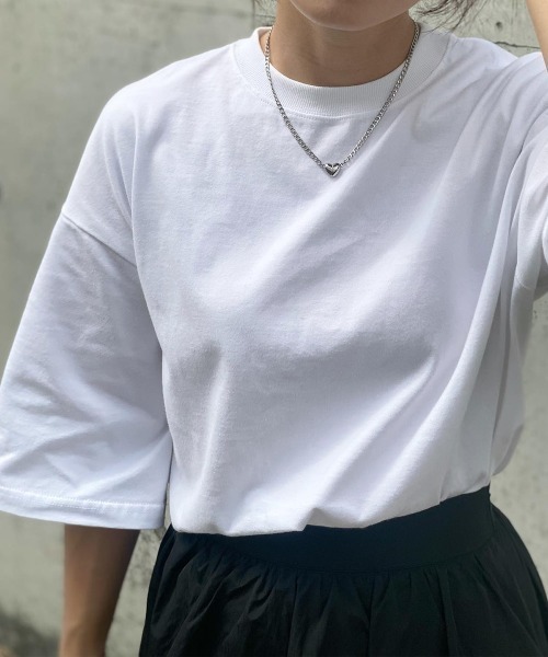 evernavy(エバーネイビー)の「【新サイズ追加】オーバーサイズTシャツ(Tシャツ/カットソー・レディース・ホワイト/ネイビー/ブラック・M/MS)」の21枚目の写真