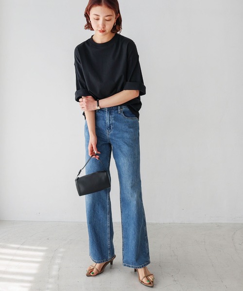 evernavy(エバーネイビー)の「【新サイズ追加】オーバーサイズTシャツ(Tシャツ/カットソー・レディース・ホワイト/ネイビー/ブラック・M/MS)」の17枚目の写真