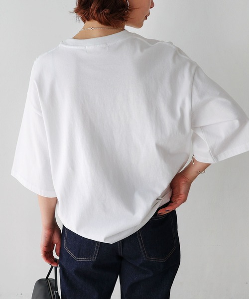 evernavy(エバーネイビー)の「【新サイズ追加】オーバーサイズTシャツ(Tシャツ/カットソー・レディース・ホワイト/ネイビー/ブラック・M/MS)」の9枚目の写真