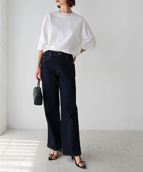 evernavy(エバーネイビー)の「【新サイズ追加】オーバーサイズTシャツ(Tシャツ/カットソー・レディース・ホワイト/ネイビー/ブラック・M/MS)」の10枚目の写真