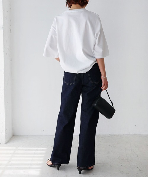 evernavy(エバーネイビー)の「【新サイズ追加】オーバーサイズTシャツ(Tシャツ/カットソー・レディース・ホワイト/ネイビー/ブラック・M/MS)」の11枚目の写真